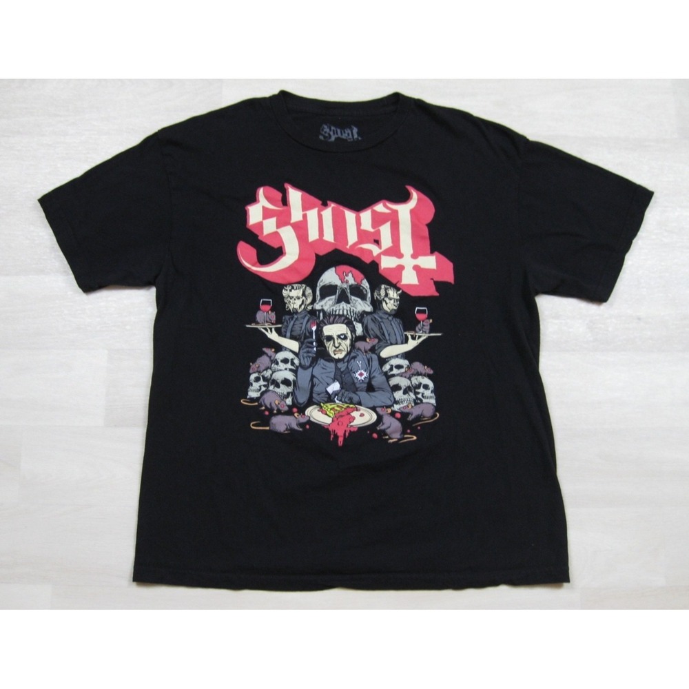 Ghost Cherry Pie T-Shirt Men's (L) "Amuse Bouche" Metal Band Tour Papa Emeritus